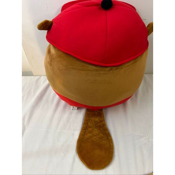 Bucees round beaver 16" plush red brown - Picture 3 of 6